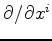 $ \partial / \partial
x^i$