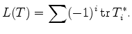 $\displaystyle L(T) = \sum (-1)^i \operatorname{tr}T_i^*.
$