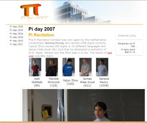 Pi day 2007